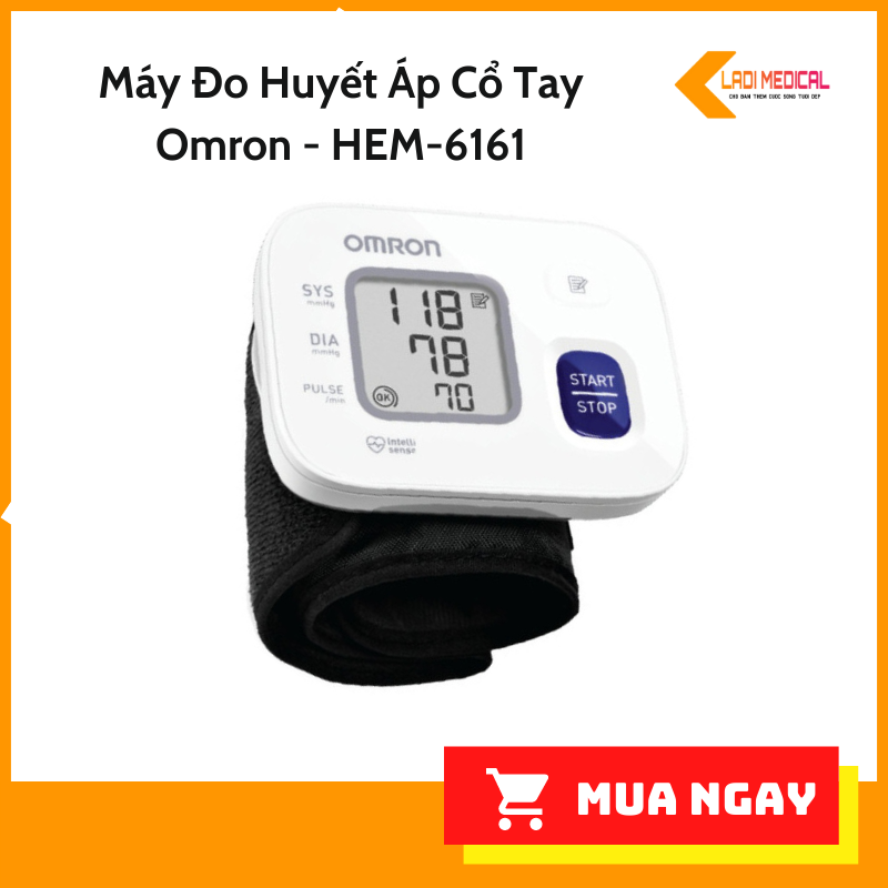 Máy Đo Huyết Áp Cổ Tay Omron - HEM-6161