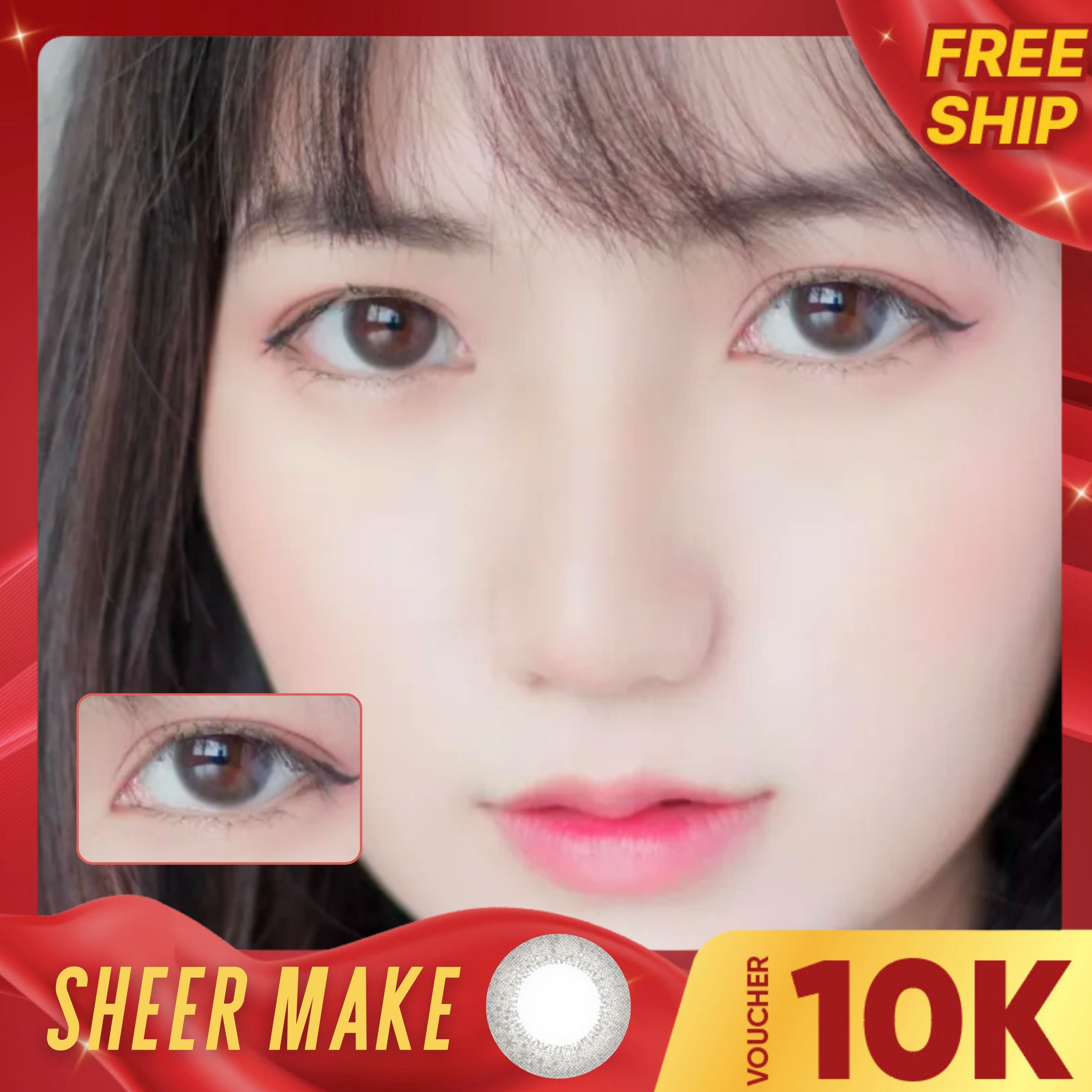 Kính áp tròng SEED 1 ngày màu Sheer Make lens SEED Eye coffret 1 day UV- Lens Optic