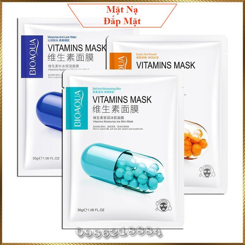 Mặt nạ Vitamins Mask Bioaqua giảm thâm kiềm dầu cung cấp dưỡng chất cho da VMB7