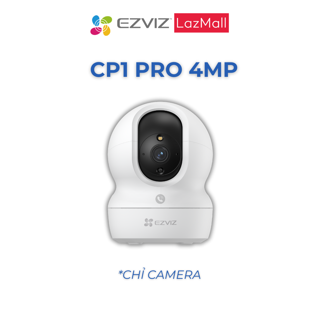 Camera WI-FI EZVIZ CP1 Pro 4MP Quay Quét 360 Độ Chạm để gọi Ghi hình màu đêm thông minh