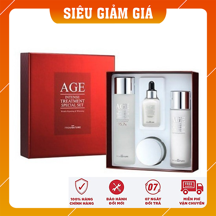 Bộ Dưỡng Da Chống Lão Hóa Chuyên Sâu Age Intense Treatment Special Set - From Nature