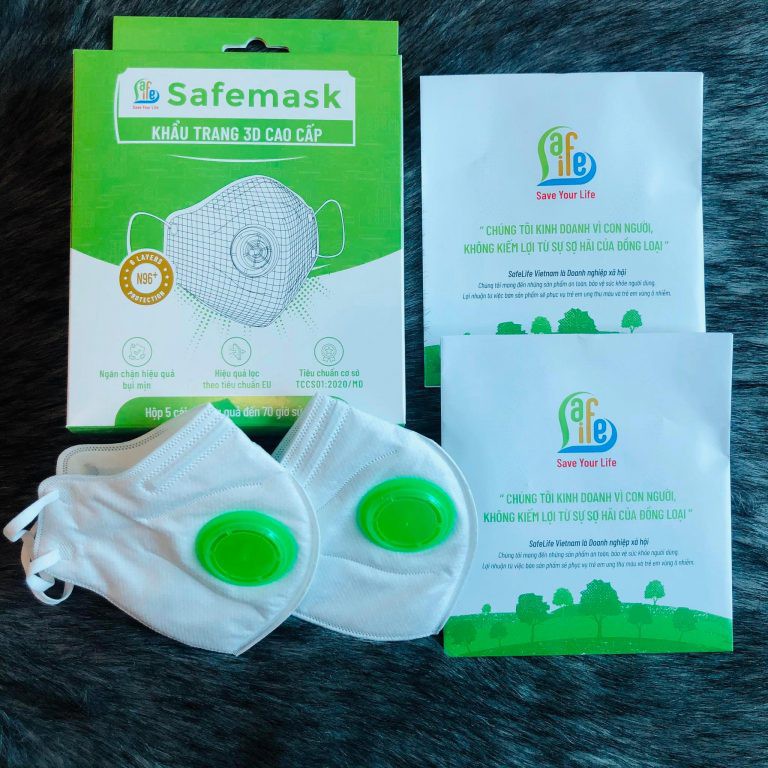 Khẩu Trang 3D Safemask (1 Cái) Chất Lượng Tốt Đảm Bảo An Toàn Và Cam Kết Hàng Đúng Như Mô Tả