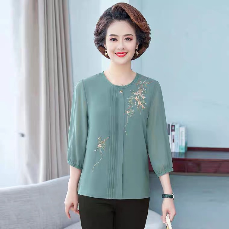 Áo sơ mi nữ hot trend- sơ mi công sở áo trung niên nữ