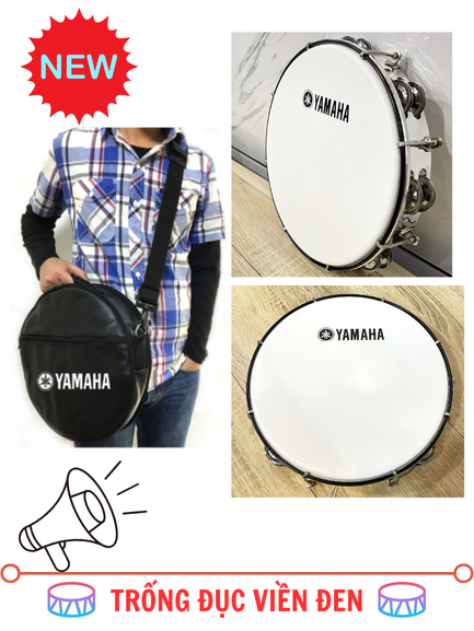 Trống Gõ Bo Yamaha -Trống Lắc Tay Tambourine Yamaha Tama  (Tặng kèm khóa chỉnh trống ) + Bao Đựng Tr