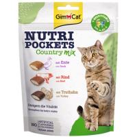 Bánh Snack - Bánh Thưởng GimCat Cho Mèo Có Nhân Mix Vị Gói 150g - GimCat Nutri Pockets - [Nông Trại Thú Cưng]