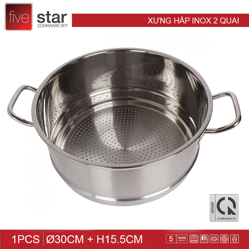 Xửng hấp Inox Fivestar 2 quai 30cm/32cm