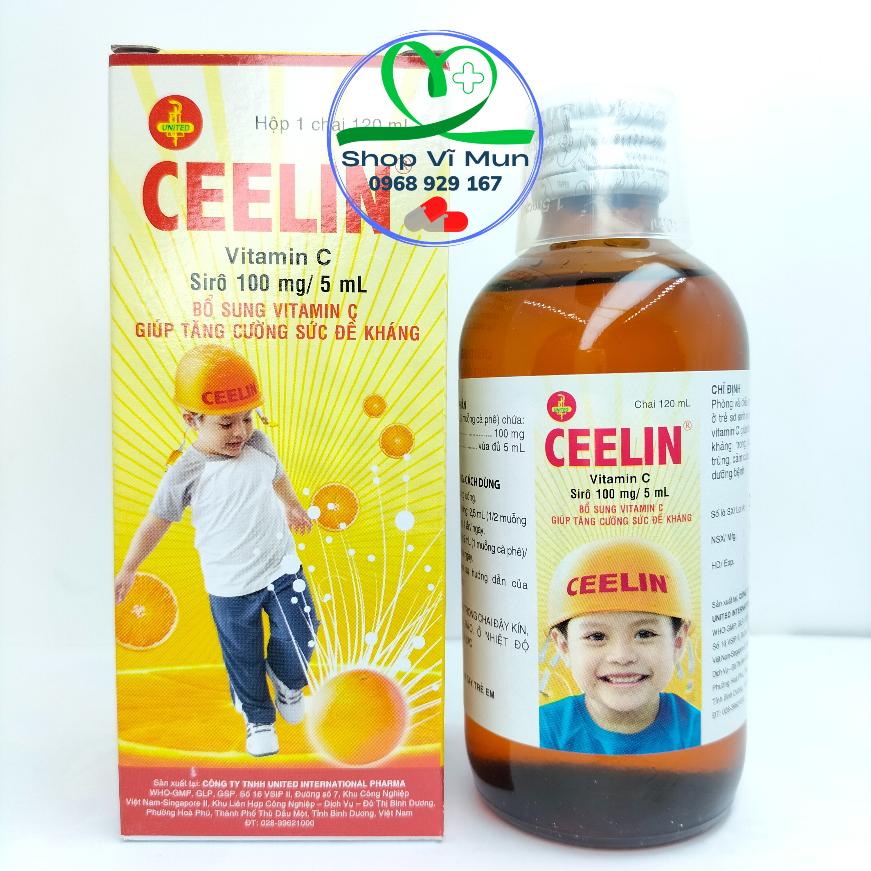 Siro Ceelin bổ sung Vitamin C hỗ trợ đề kháng với nhiễm khuẩn và chức năng miễn dịch cho bé