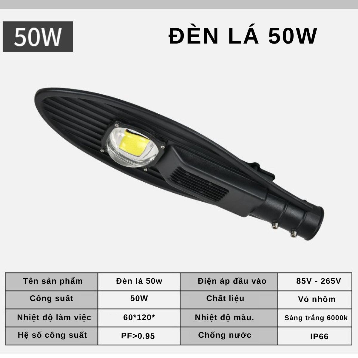 Đèn pha led ngoài trời công xuất 50W100w200w ATH LIGHTING Điện 220v chiếu sáng biển quảng cáo nhà xưởng sân bóng bảng hiệu chống nước tuyệt đối