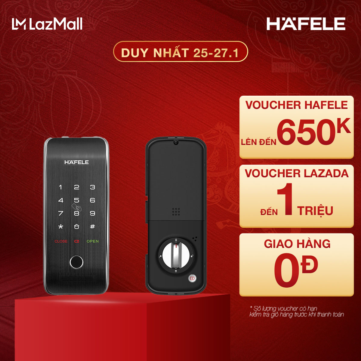 [MIỄN PHÍ LẮP ĐẶT] Khóa điện tử HAFELE ER5100 - 912.20.200