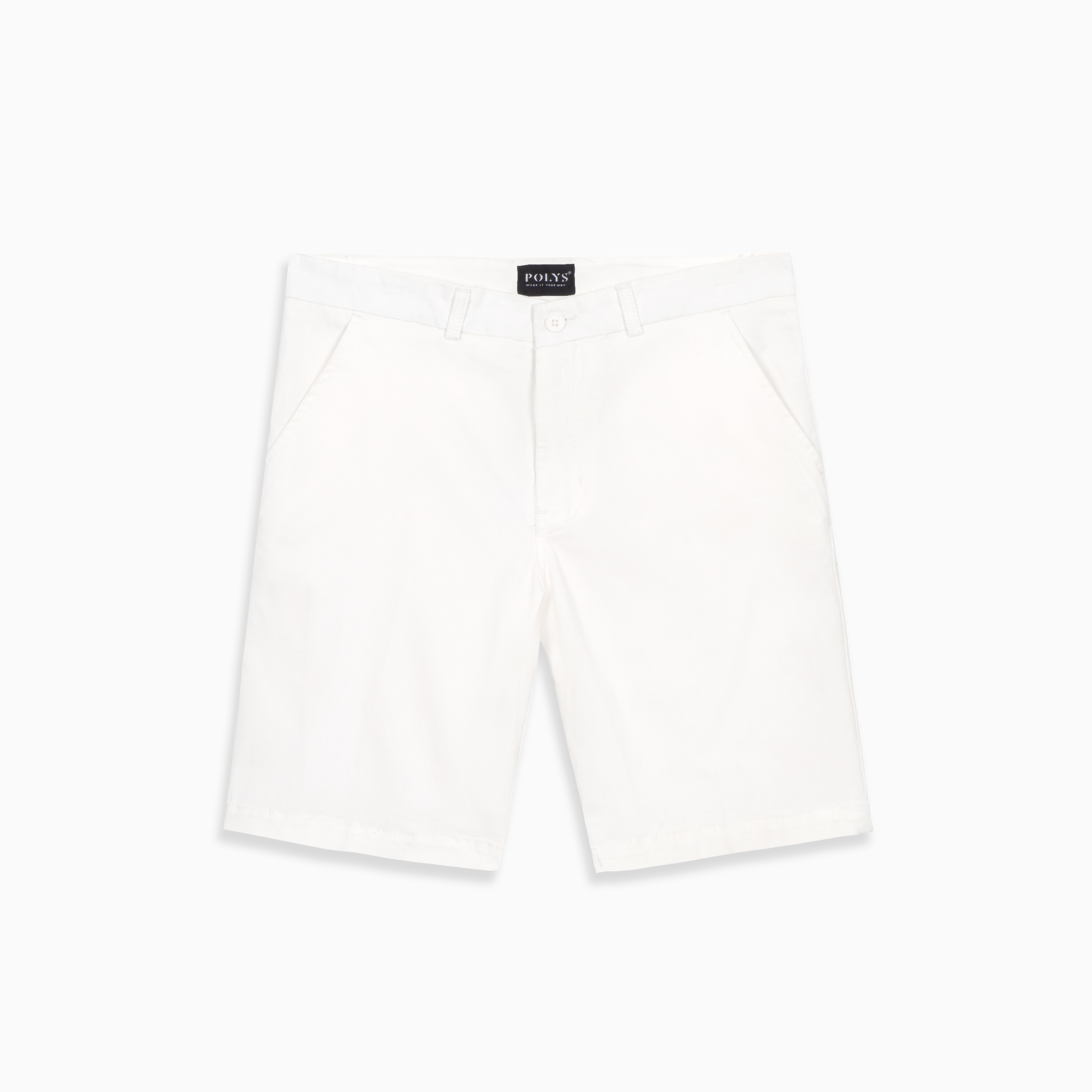 Quần short nam POLYS Fullbox vải Kaki Cotton dày dặn co giãn và thấm hút tốt. Form regular Quần Shor