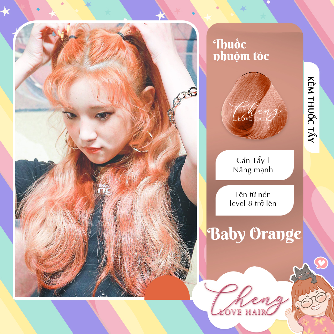 Nhuộm Tóc Baby Orange Cần Dùng Tẩy Tóc Chenglovehairs Chenglovehair