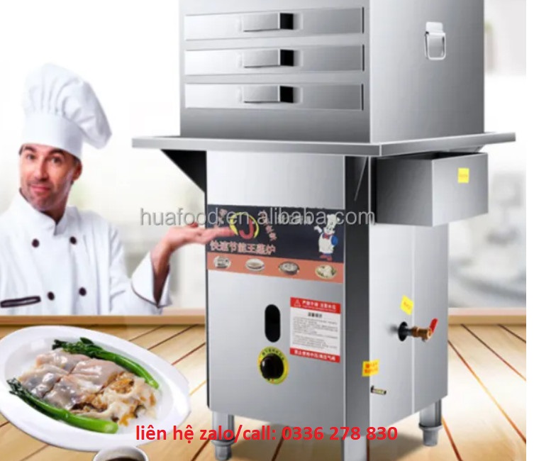 MÁY LÀM BÁNH CUỐN NÓNG HỒNG KONG 3 KHAY 40*45CM