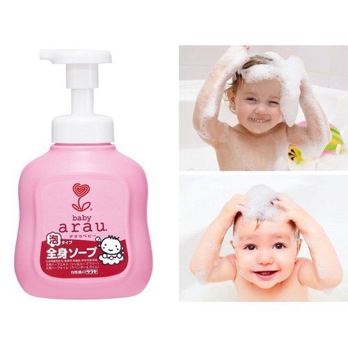 (Date T9/2026) Sữa Tắm Gội Arau Baby 450ml/400ml Nội Địa Nhật.