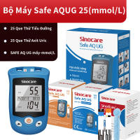 Máy đo axit uric và đường huyết +25 que thử axit uric+25 que thử đường+Kim