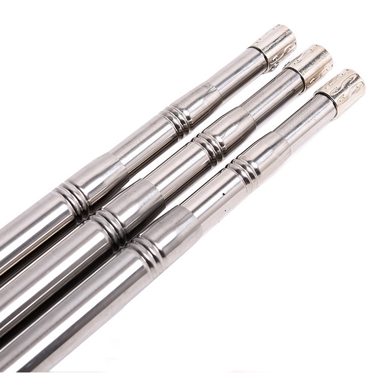 Cán Vợt Cá INOX Rút Gọn Sào INOX Rút Gọn Tay Cầm Bọc Cao Su Có Kớp Giữ