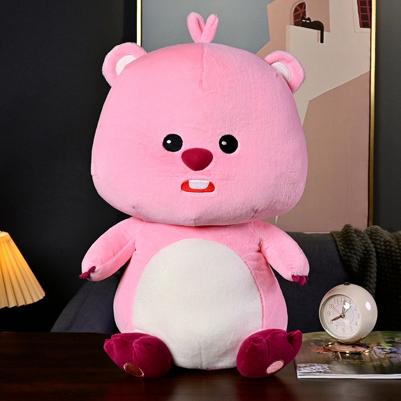 Gấu Bông Hải Ly Loopy Hồng. thú nhồi bông loopy pororo siêu đáng yêu hàng nhập khẩu cao cấp