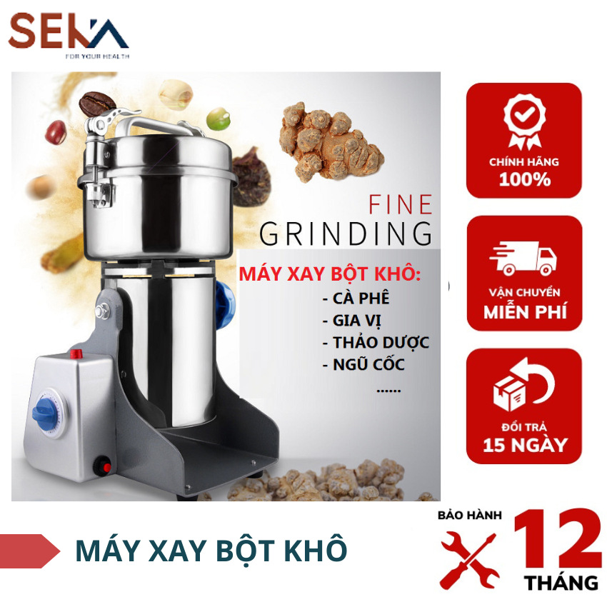 Máy Xay Bột Khô Đa Năng SEKA Máy xay nghiền bột khô tiện lợi có thể xay bột mọi loại hạt. Xay nhuyễn