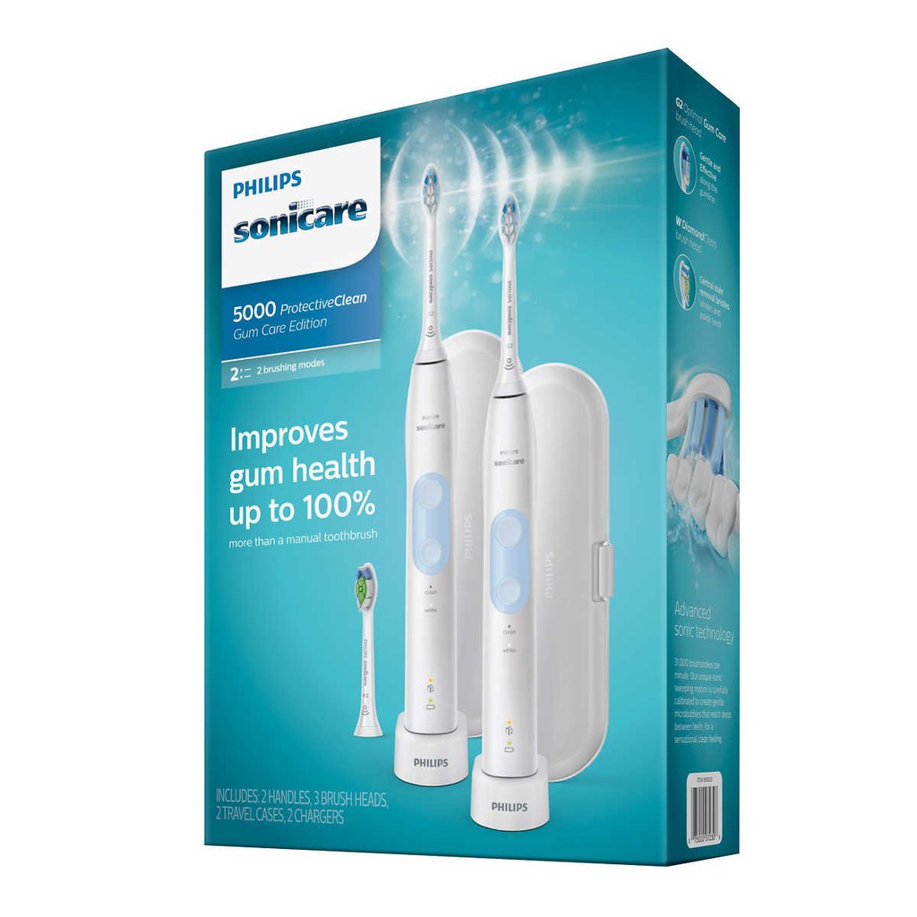 [Chính Hãng] Set Đôi Bàn Chải Philips Sonicare 5000