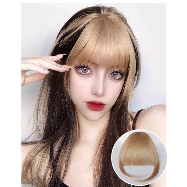 tóc mái giả Jennie – màu vàng kim