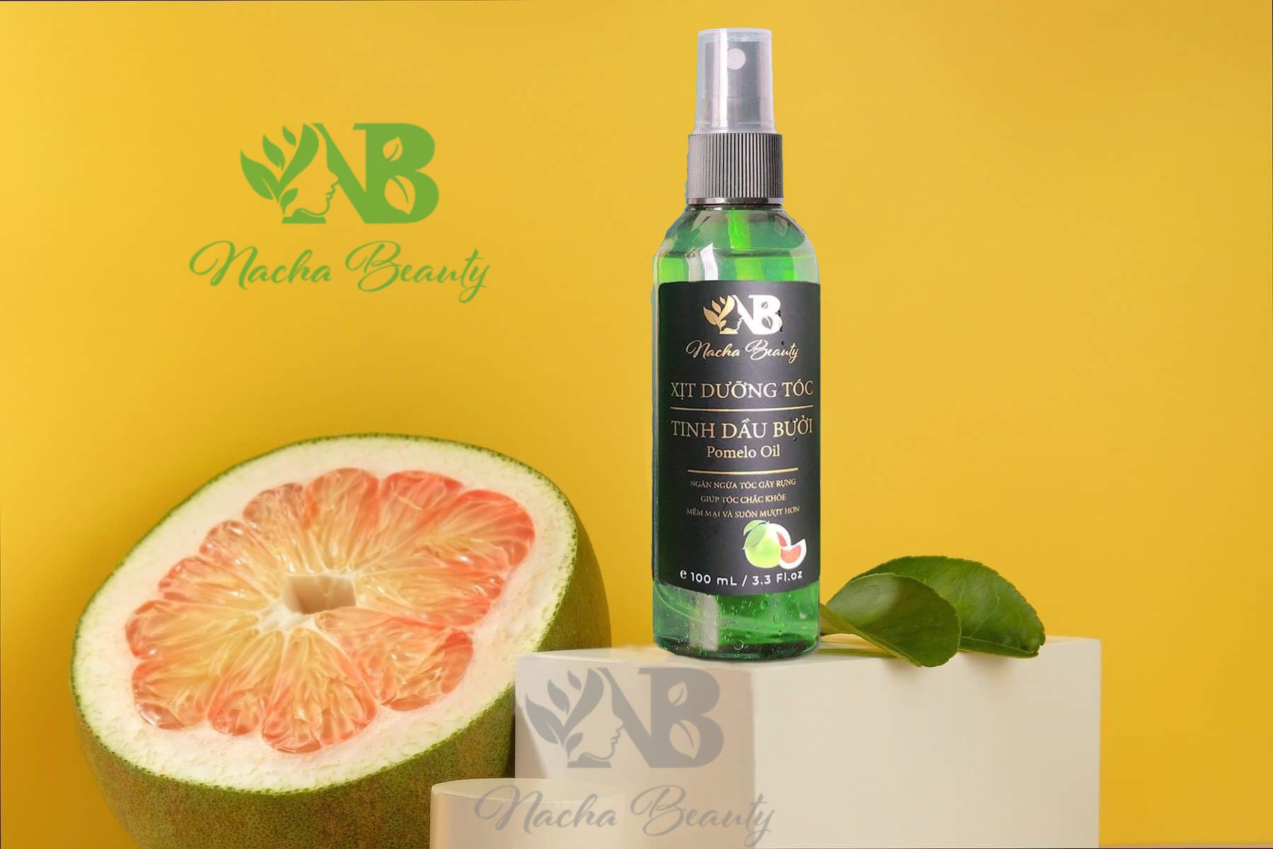 [HCM]XỊT Dưỡng tóc tinh dầu vỏ bưởi Pomelo Nacha Beauty 100ml