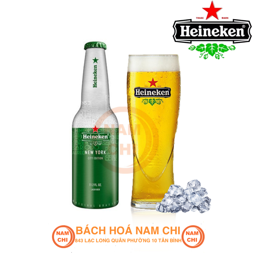 [CHAI 330ML] Heineken Chai Nhôm 330ml Với Sắc Bạc Sang Trọng - Netherlands