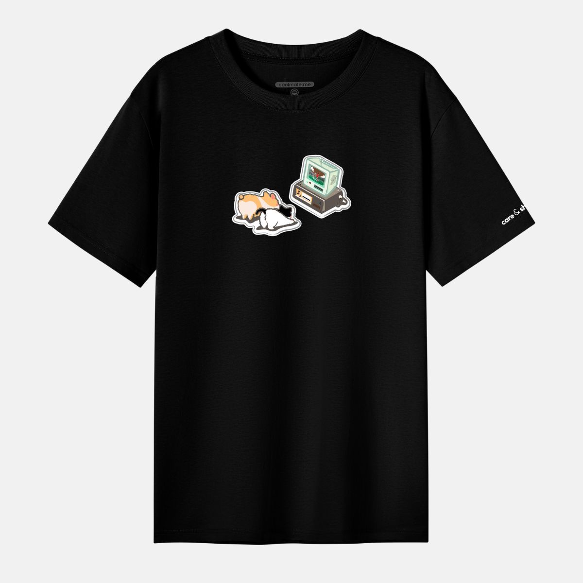 [MUA 3 GIẢM 12%]Áo thun cotton 220gsm Care & Share watch movies together - Coolmate