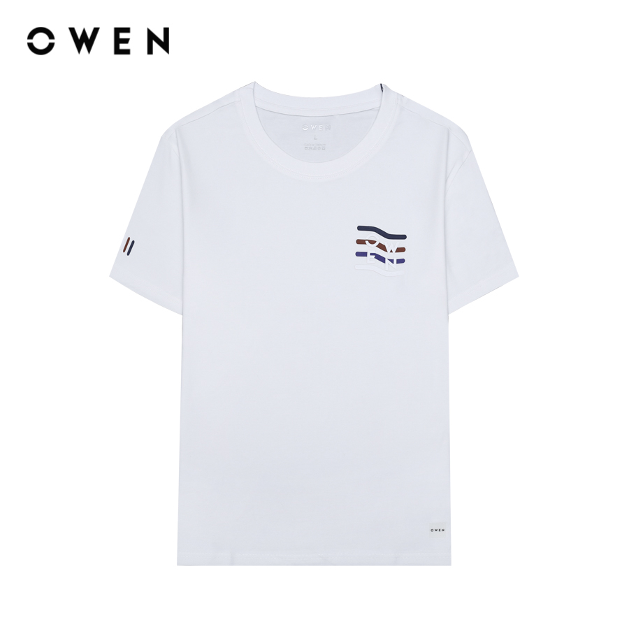 OWEN - Áo Tshirt ngắn tay Body Fit TSN233246 màu Trắng chất liệu Modal