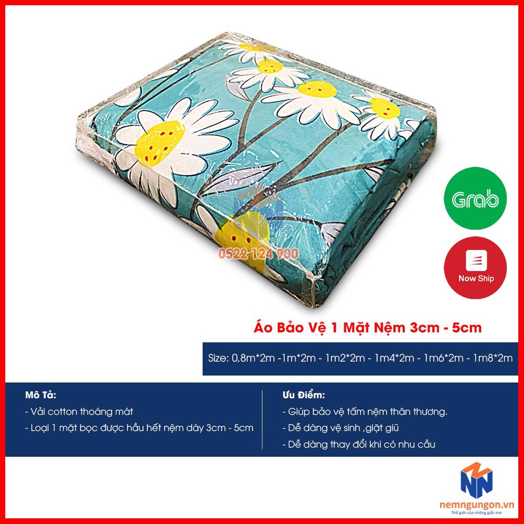 Ga nệm Cotton Poly cho nệm Topper xuất Nhật - Ga Cotton Poly cho nệm dày từ 3cm - 5cm