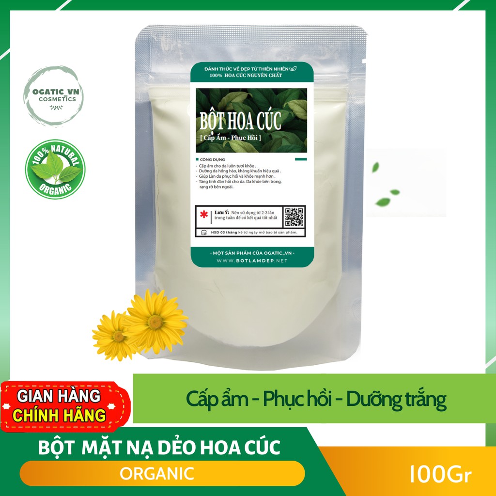 [Hcm]Bột Mặt Nạ Hoa Cúc Dưỡng Ẩm Phục Hồi Da - B3.006