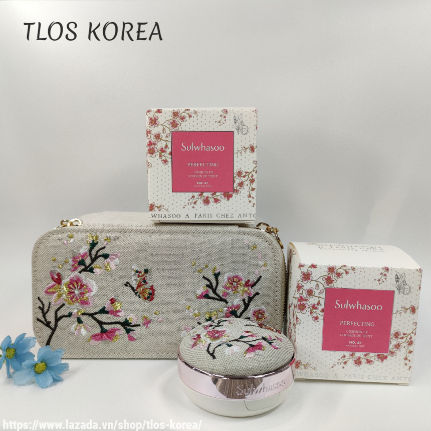 [HCM][Limited] Sulwhasoo SNOWISE Cushion Ex Phiên bản mới 2020 - Hộp lõi chính +1 lõi thay thế ( mua 2 hộp kèm túi đựng)