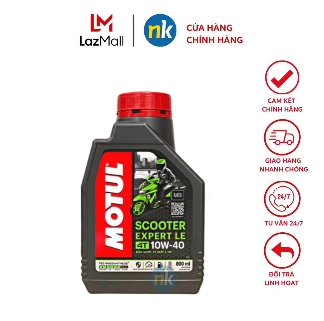 [Motul Chính Hãng] Nhớt xe tay ga cao cấp MOTUL Scooter Expert LE 10W40 800ml