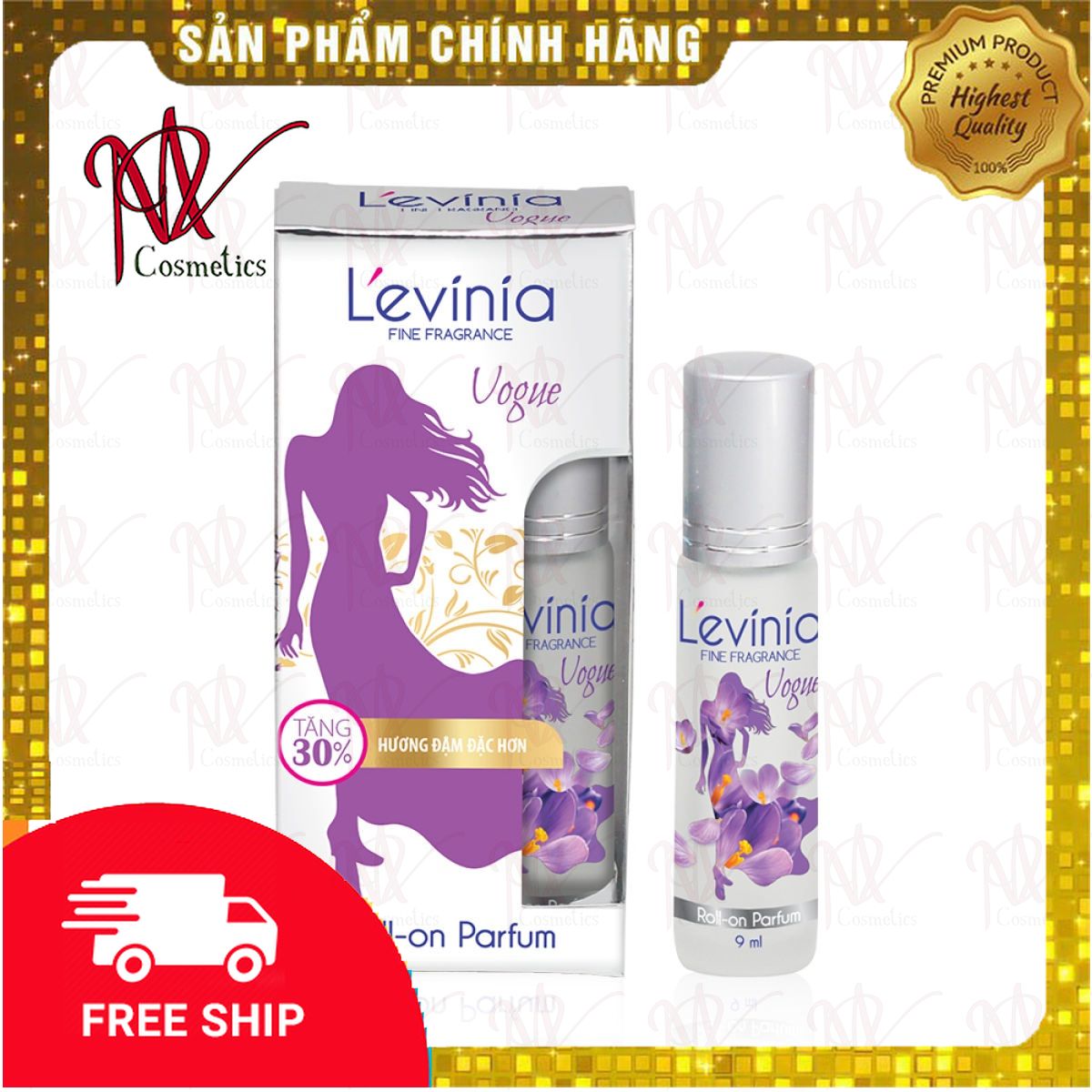 Nước Hoa Cao Cấp Dạng Lăn Levinia 9Ml