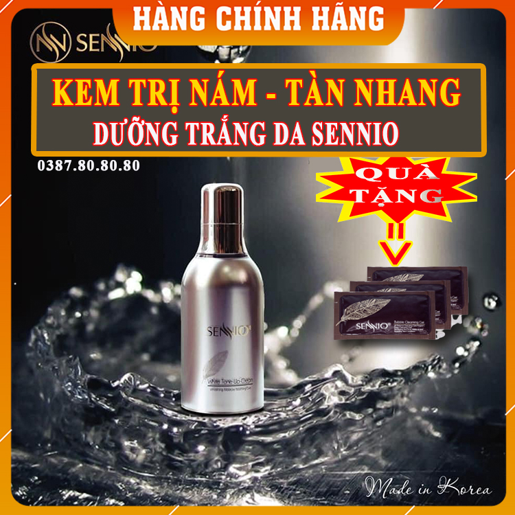 [ Nhập Khẩu Loại 1 - Freeship - Mua 1 Được 2 ] Kem Dưỡng Ẩm Xóa Nám Tàn Nhang Sennio Hàn Quốc/ Kem Dưỡng Trắng Da Cao Cấp Kem Nám Ngày Dưỡng Trắng Căng Bóng Da Nâng Tone Tức Thì - Kem Duong Trang Da Sennio/ Shop Mỹ Phẩm Víp