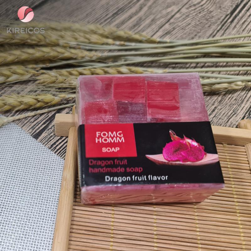 [HCM]Xà Phòng Tắm Rửa Tay Dưỡng Ẩm Hand Made Vuông Đủ Mùi 100G - Dragon fruit