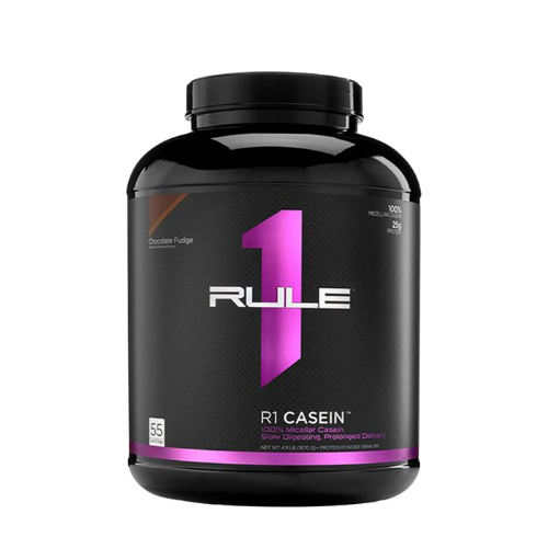 Whey Casein - Sữa Tăng Cơ Rule 1 Casein Chocolate Fudge 4 Lbs 55 Lần Dùng (181Kg ) - Nuôi Dưỡng Cơ Trong Lúc Ngủ - Chính Hãng