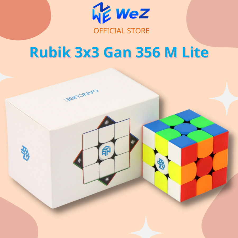 Rubik 3x3 Gan 356 M Có Nam Châm Cao Cấp Stickerles ( Không Ges) - Rubik Nam Châm Gan 356 M Lite - WeZ Toys
