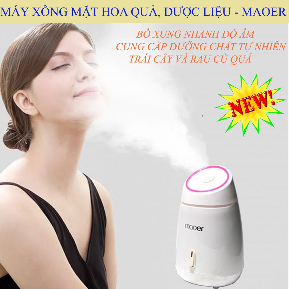 Máy Xông Mặt Hoa Quả Maoer Giúp Làm Sạch Sâu Làn Da Và Loại Bỏ Độc Tố Bụi Bẩn Giúp Da Căng Mịn Sạch Mụn Sạch Nhờn. Tặng 01 Móc Đt.