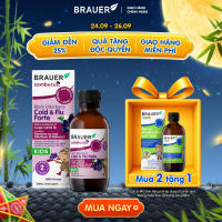 BRAUER BLACK ELDERBERRY COLD & FLU FORTE–Giảm các triệu chứng cảm cúm cảm lạnh(100ML)