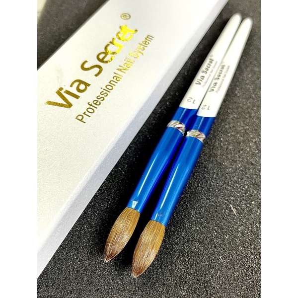 Cọ đắp bột via secret size 12/14/16/18 bấm đầu sẵn kèm hộp đựng cọ - Kitty Nails Supply