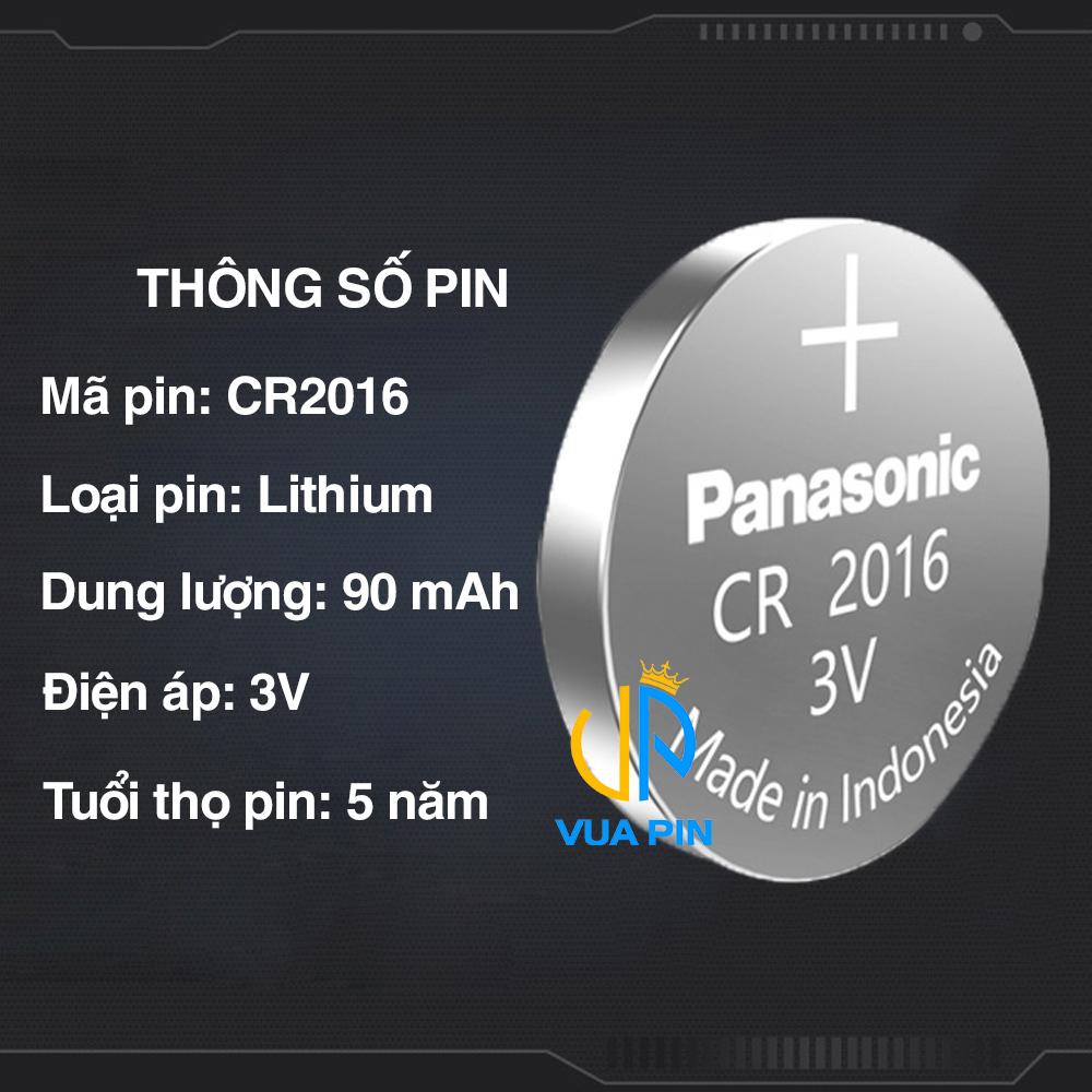 Pin lithium 3V mã CR2450 - CR2032 - CR2025 - CR2016 - CR1632 - CR1620 - CR1616 - CR1220 chính hãng Panasonic - Pin cúc áo