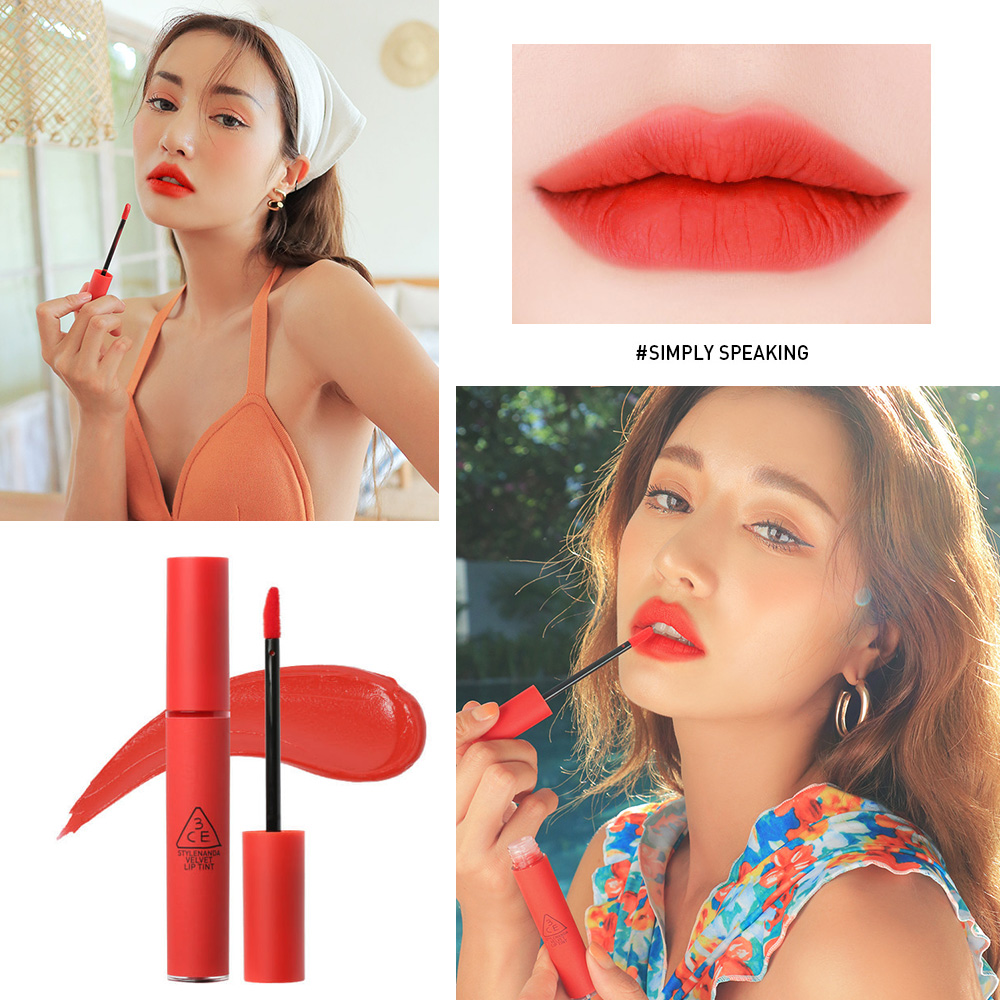 SON KEM LÌ VELVET LIP TINT 3CENEARANDDEAR TONE ĐỎ GẠCH