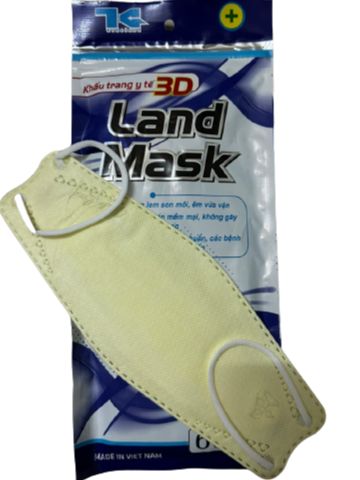 Set 10 túi (60 Chiếc) khẩu trang y tế 3D Land Mask Kf94 người lớn đầy đủ màu sắc