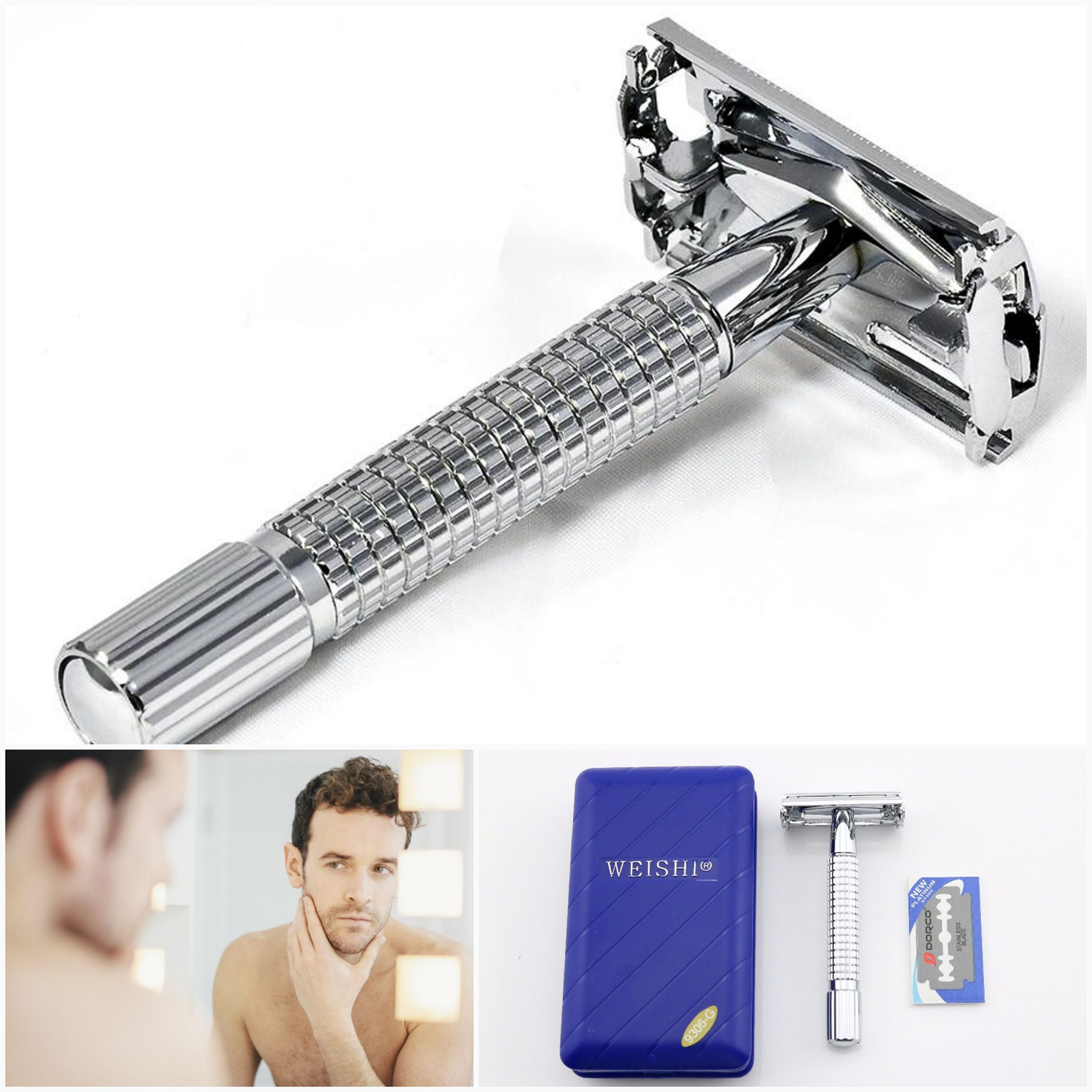 Dụng cụ cạo râu – Dao cạo râu truyền thống kèm hộp đựng