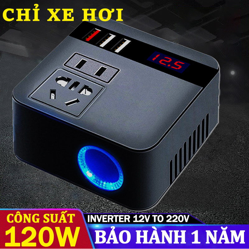 (chỉ xe hơi)Inverter 12v to 220vbộ chuyển đổi điện 12v sang 220v ô tô biến điện 12v / 24v ra 220vbộ 