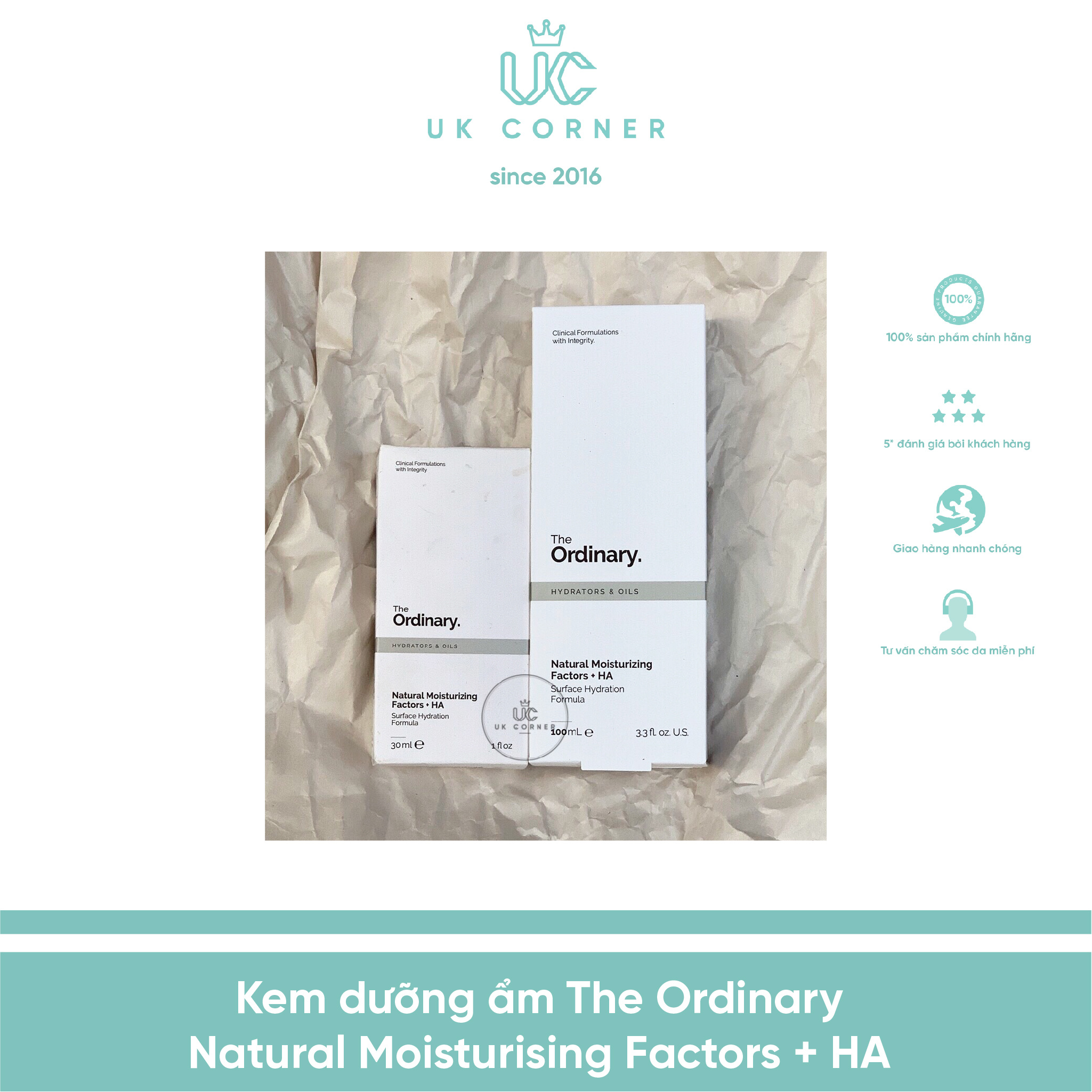 Kem Dưỡng Ẩm The Ordinary Natural Moisturising Factors + Ha