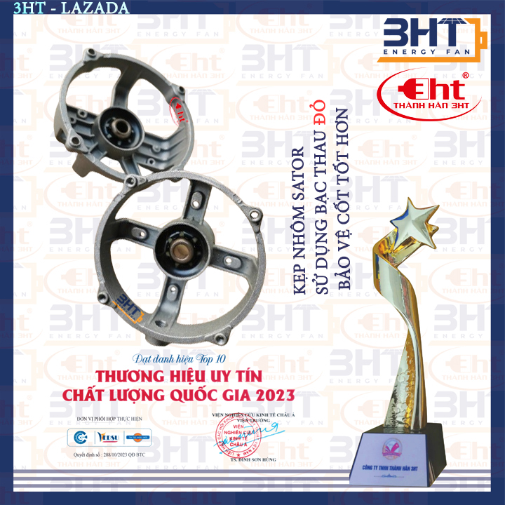 Kẹp nhôm stator quạt có răng hàng đẹp - lồng chụp sato b3 b4 b5 b6