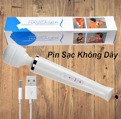 Máy Massage HV280 Không Dây Pin Sạc 100% LOẠI I CHÍNH HÃNG (Magic Wand massager with 10 vibration pa