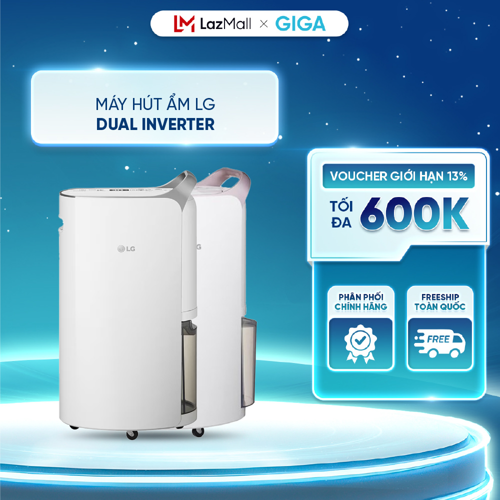 Máy hút ẩm LG Dual Inverter MD19GQGE0 30L màu trắng