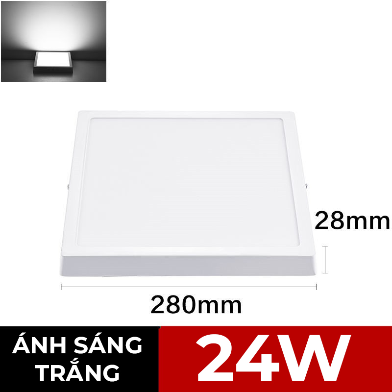 Đèn ốp trần thế hệ mới mẫu 12w 18w 24w ốp nổi loại đèn led ốp trần nổi tròn và vuông tinh tế và bắt mắt