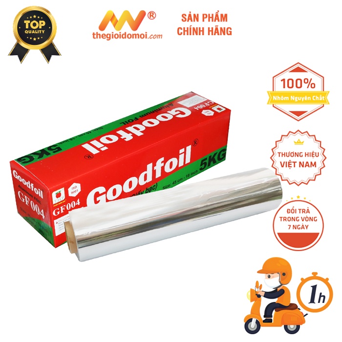 Giấy bạc nướng Goodfoil GF004-5kg kích thước 45cm x 232m dày chất lượng cuộn lớn dành cho nhà hàng g